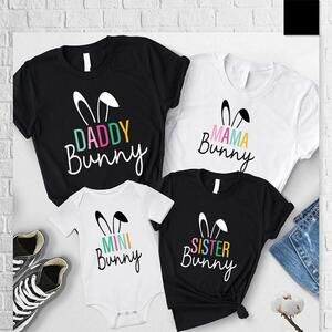 Personalized Easter Bunny Shirt Matching Family Easter Gift